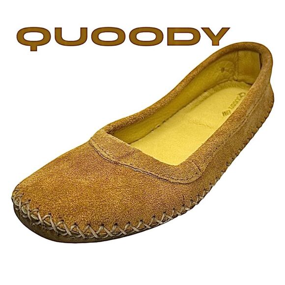 Quoddy Bespoke Campadrille Women’s Flats Tan Size 9 Medium Pre-Owned - Picture 1 of 11